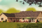 Ranch Style House Plan - 3 Beds 2 Baths 1924 Sq/Ft Plan #427-6 Exterior 
