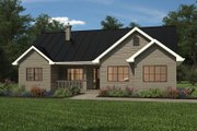 Ranch Style House Plan - 3 Beds 2 Baths 1403 Sq/Ft Plan #427-11 Exterior 