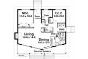 Cottage Style House Plan - 2 Beds 1 Baths 884 Sq/Ft Plan #126-300 Floor 