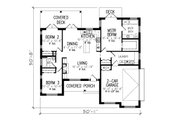 Ranch Style House Plan - 3 Beds 2 Baths 1404 Sq/Ft Plan #427-13 Floor 