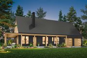 Contemporary Style House Plan - 3 Beds 2.5 Baths 1668 Sq/Ft Plan #1070-240 Exterior 
