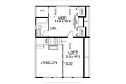 Cabin Style House Plan - 2 Beds 2 Baths 1378 Sq/Ft Plan #126-219 Floor 