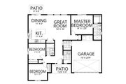 Contemporary Style House Plan - 3 Beds 2 Baths 1377 Sq/Ft Plan #112-236 Floor 