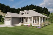 Craftsman Style House Plan - 3 Beds 2 Baths 1597 Sq/Ft Plan #126-221 Exterior 