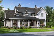 Farmhouse Style House Plan - 4 Beds 4.5 Baths 2913 Sq/Ft Plan #51-1153 Exterior 