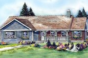 Ranch Style House Plan - 3 Beds 3 Baths 1787 Sq/Ft Plan #427-9 Exterior 