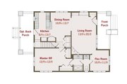 Craftsman Style House Plan - 3 Beds 2 Baths 1905 Sq/Ft Plan #461-31 Floor 