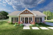Farmhouse Style House Plan - 3 Beds 2 Baths 1360 Sq/Ft Plan #126-247 Exterior 