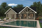 Ranch Style House Plan - 3 Beds 2 Baths 1403 Sq/Ft Plan #427-11 Exterior 