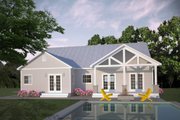 Ranch Style House Plan - 3 Beds 2 Baths 1404 Sq/Ft Plan #427-13 Exterior 