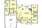 European Style House Plan - 3 Beds 2 Baths 1842 Sq/Ft Plan #430-89 Floor 