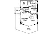 Cottage Style House Plan - 2 Beds 2 Baths 1172 Sq/Ft Plan #126-193 Floor 