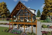 Country Style House Plan - 2 Beds 2 Baths 1011 Sq/Ft Plan #126-235 Exterior 