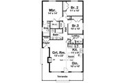 Colonial Style House Plan - 3 Beds 2 Baths 1385 Sq/Ft Plan #126-231 Floor 