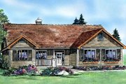 Ranch Style House Plan - 3 Beds 2 Baths 1550 Sq/Ft Plan #427-5 Exterior 