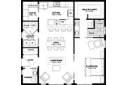 Farmhouse Style House Plan - 1 Beds 1.5 Baths 1024 Sq/Ft Plan #126-176 Floor 
