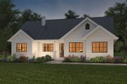 Ranch Style House Plan - 3 Beds 2 Baths 1403 Sq/Ft Plan #427-11 Exterior 