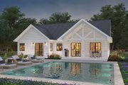 Ranch Style House Plan - 3 Beds 2 Baths 1403 Sq/Ft Plan #427-11 Exterior 