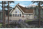 Cabin Style House Plan - 2 Beds 2 Baths 1378 Sq/Ft Plan #126-219 Exterior 
