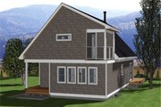 Cabin Style House Plan - 3 Beds 2 Baths 1249 Sq/Ft Plan #126-188 Exterior 