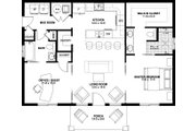 Farmhouse Style House Plan - 2 Beds 2 Baths 988 Sq/Ft Plan #126-236 Floor 