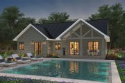 Ranch Style House Plan - 3 Beds 2 Baths 1404 Sq/Ft Plan #427-13 Exterior 