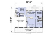 Traditional Style House Plan - 3 Beds 2 Baths 1611 Sq/Ft Plan #44-236 Floor 