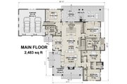 Farmhouse Style House Plan - 3 Beds 2.5 Baths 2483 Sq/Ft Plan #51-1133 Floor 