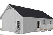 Farmhouse Style House Plan - 3 Beds 2 Baths 1425 Sq/Ft Plan #44-263 Exterior 