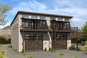 Duplex with Garage House Plans, Floor Plans & Designs