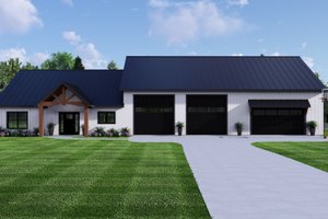 Ranch with Garage House Plans, Floor Plans & Designs