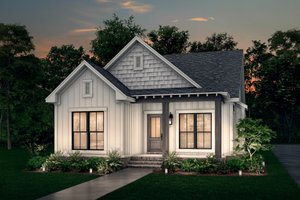 Cottage with Garage House Plans, Floor Plans & Designs