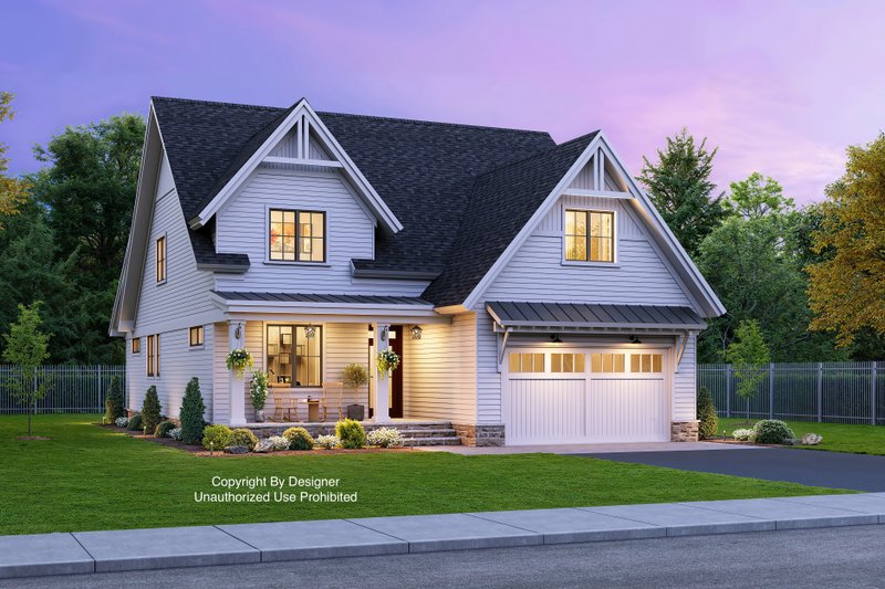 Farmhouse Style House Plan - 3 Beds 3 Baths 2578 Sq/Ft Plan #51-1172 Exterior