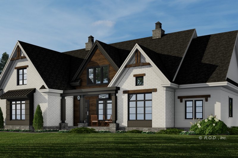 Farmhouse Style House Plan - 5 Beds 4.5 Baths 3295 Sq/Ft Plan #51-1220 Exterior