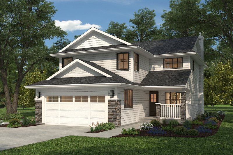 Traditional Style House Plan - 3 Beds 3 Baths 2125 Sq/Ft Plan #427-7 Exterior