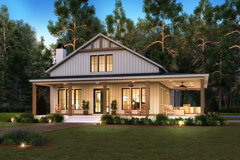 Barndominium Style House Plan - 4 Beds 3 Baths 2500 Sq/Ft Plan #430-342 Exterior