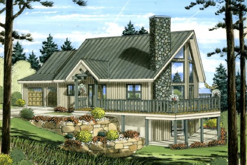Country Style House Plan - 2 Beds 2 Baths 1561 Sq/Ft Plan #126-230 Exterior