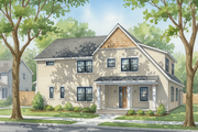 Farmhouse Style House Plan - 4 Beds 3.5 Baths 2597 Sq/Ft Plan #460-11 Exterior 