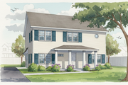 Colonial Style House Plan - 3 Beds 2.5 Baths 1855 Sq/Ft Plan #460-12 Exterior 
